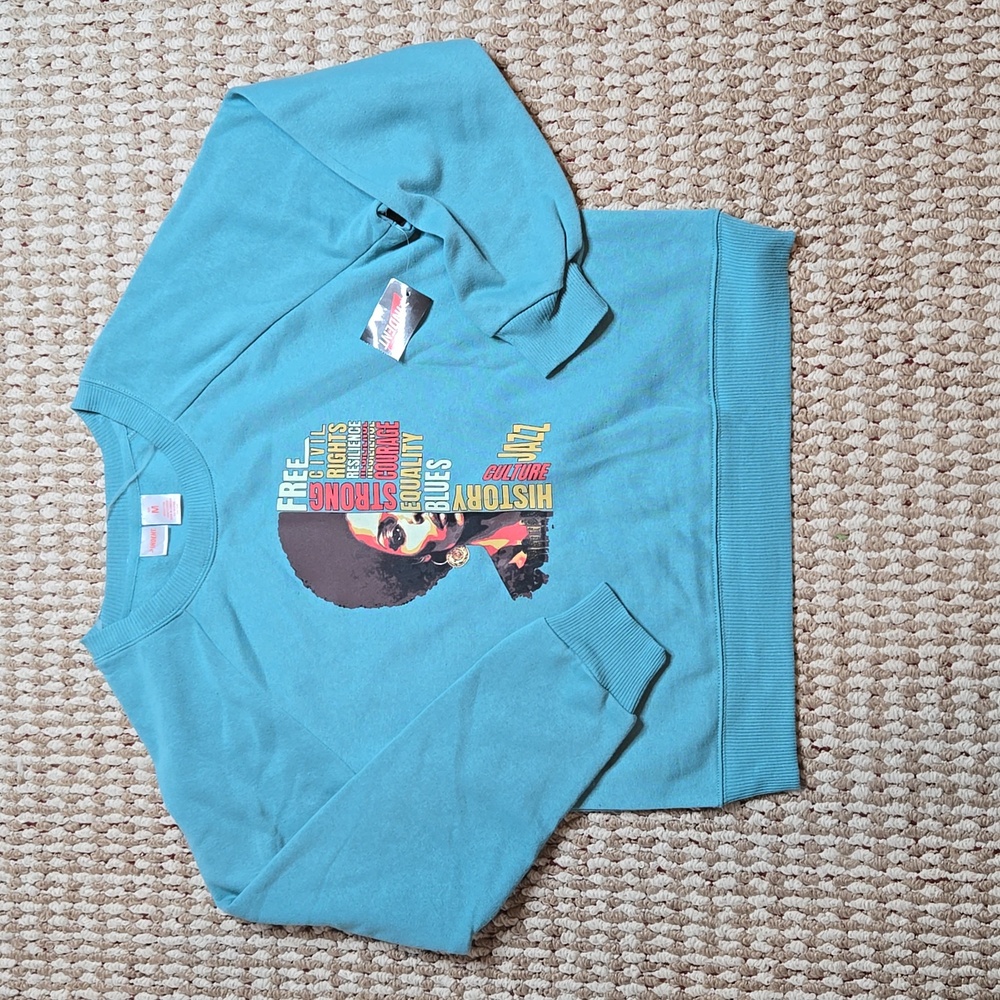 Indent Black History Equality Sweater Medium Crew Sweatshirt Top Juneteenth